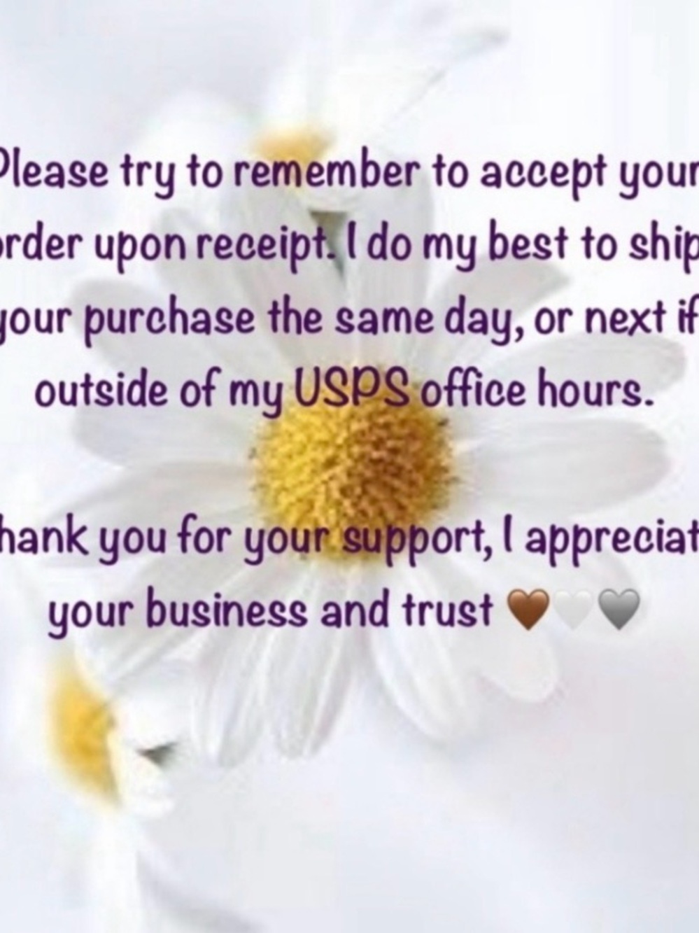 Daisy Graphic Sign with Text Overlay - White & Yellow